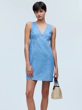 Madewell The Ariana V-Neck Mini Dress